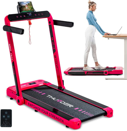 THUNDER Loopband - Opvouwbaar walkingpad - 14 km/u - 130 kg - THUNDER RACE-PINK