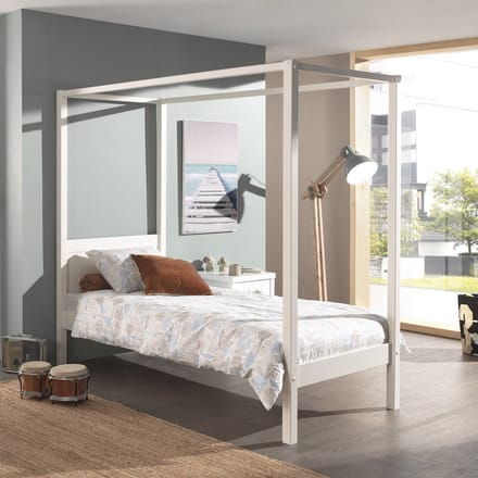 Vipack Hemelbed Pino - 90 x 200 cm - wit