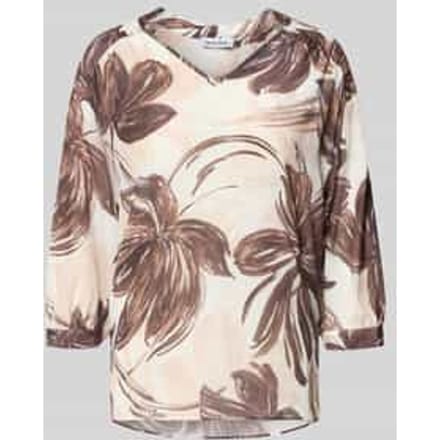 relaxed fit blouse van viscosemix met bloemige all-over print