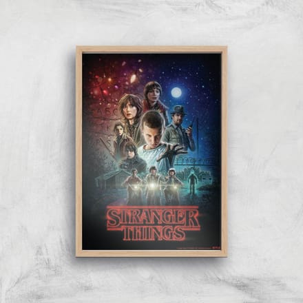 Stranger Things Season One Poster Giclee Art Print - A2 - Wooden Frame