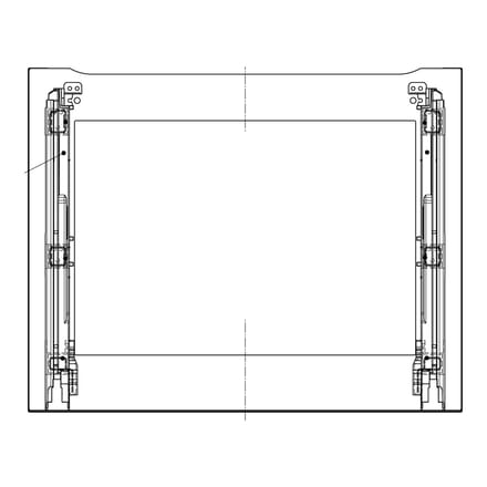 AEG voorste glas, inox, Electrolux, 594x471mm 140225496128