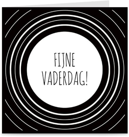 FIJNE VADERDAG | kaart / wenskaart met envelop | vaderdagkaart | zwart & wit