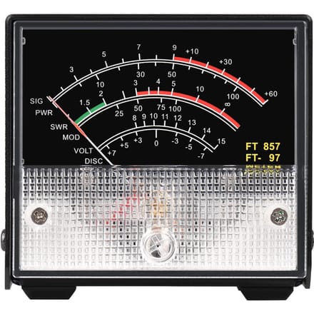 Mini SWR-vermogensmeter Externe meterwijzer Wattmeter Ontvangstdisplay Meter Compatibel met YAESU zwart