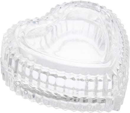 Solidchoice - Glazen Hartvormige Opbergdoos voor Sieraden en Kleine Accessoires