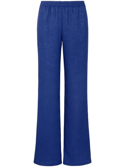Broek 100% linnen Van Peter Hahn blauw