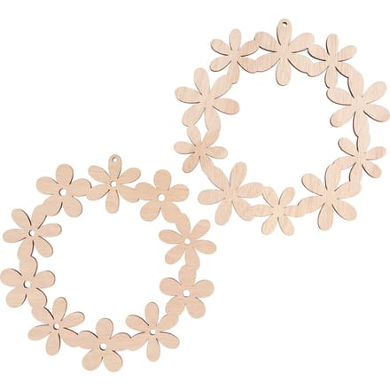 VBS Decoratieve hanger "Bloemenkransen", set van 2