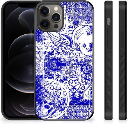 Mobiel Case iPhone 12 Pro Max Angel Skull Blauw