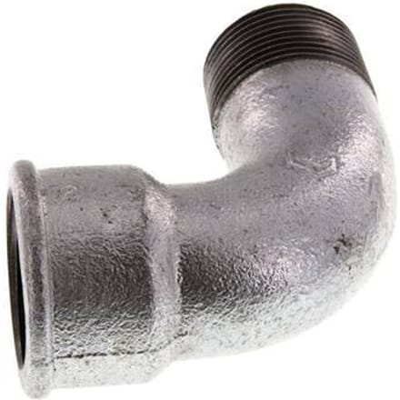 90° L-Koppeling 1 1/4'' Buitendraad R X Binnendraad Rp Kort Gietijzer 25bar