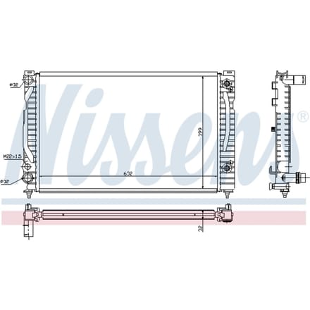 Radiator, motorkoeling NISSENS 60494