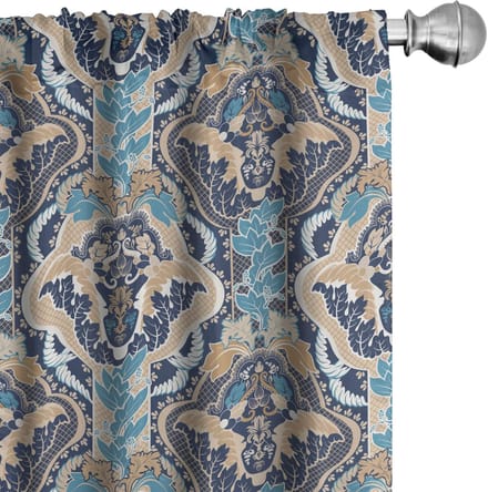 ABAKUHAUS – 2x75x225 cm Gordijnen – Microfaser – Geometrisch