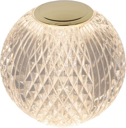 Lucide CINTRA - Oplaadbare Tafellamp - Accu/Batterij - Ø 9 cm - LED 3 StepDim - 1x1,5W 3000K - Transparant