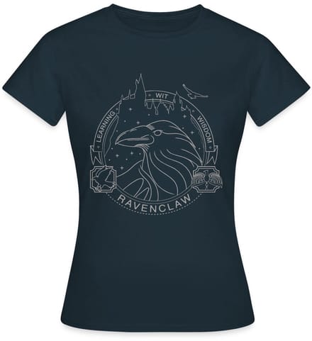 Harry Potter Ravenklauw Lineart T-Shirt Dames