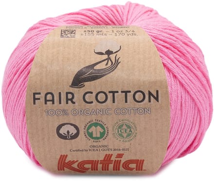 Katia Fair Cotton - 57 roze - Biologisch Katoengaren