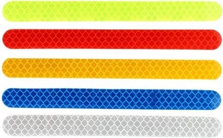 Auto Reflecterende Sticker , Waarschuwing Tape, Reflecterende Strips,  Veiligheid Mark,  lang-  Deur en bumper Sticker - set van 2 - Geel
