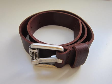 Lederen riem - leren kinderriem donkerbruin - 65 cm