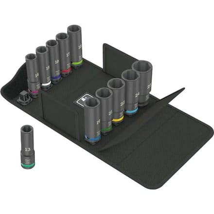Wera Impaktor Deep Set 1 05004841001 Dopsleutelinzetset 1/2 11-delig