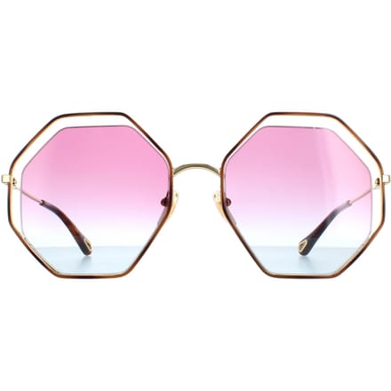 Chloe Round Dames Goudblauw roze gradiënt Ch0045s