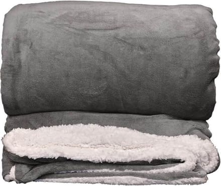 Unique Living Lars - Fleece - Plaid - XL - 220x240 cm - Nickel Grey