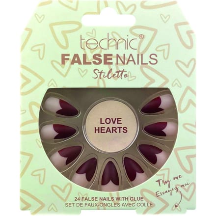 Technic False Nails Stiletto Love Hearts 24 st