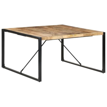vidaXL - Eettafel - 140x140x75 - cm - ruw - mangohout