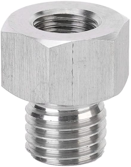Allecto - M12X1,5 naar 1/8 Fitting Adapter - Aluminium Fitting - Handige installatie - 1/8 binnendraad - Oliedrukadapter - Geschikt voor di...