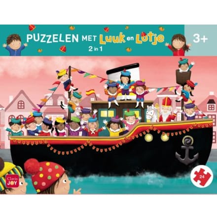 Puzzelen Met Luuk En Lotje. 2-In-1-Puzzel Sinterklaas