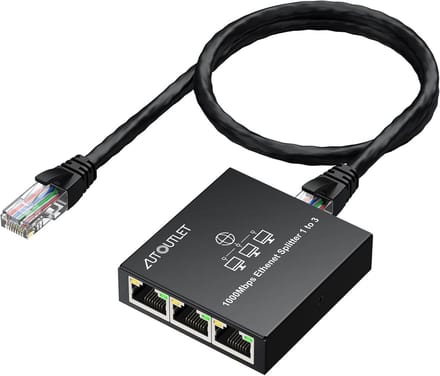 Ethernet Splitter 1 naar 3 Poorten Netwerkverdeler