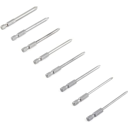 8 stuks 75mm 14  Schacht Magnetische Lange Zeskant Kruiskop Schroevendraaier Bits Set