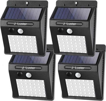 4 Stuks Solar Buitenlamp met Bewegingssensor - Krachtige LED Verlichting voor Tuin en Oprit