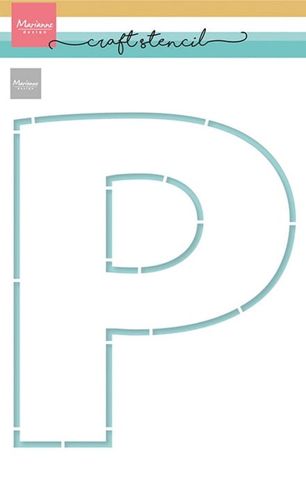 Marianne D Craft Stencil - P-Letter PS8148 210x149 mm (11-23)