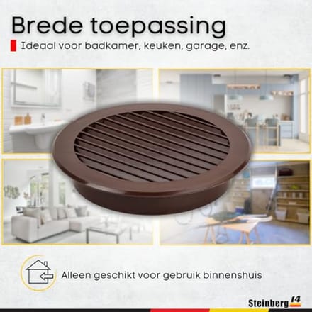 Rond Ventilatierooster Ø 125 mm van Kunststof voor Efficiënte Ventilatie