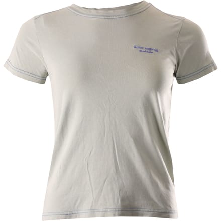 Acne Studios T-shirt met geborduurd logo in lichtgroen katoen
