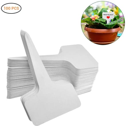 100 stuks PVC Tuinlabels Wit Tuinieren Plant Sorteren Bordje Label Ticket Plastic Schrijfbord wit
