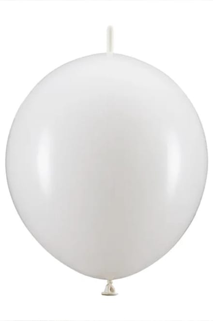 Partydeco - Witte linking balloons - 33 cm - 20 stuks