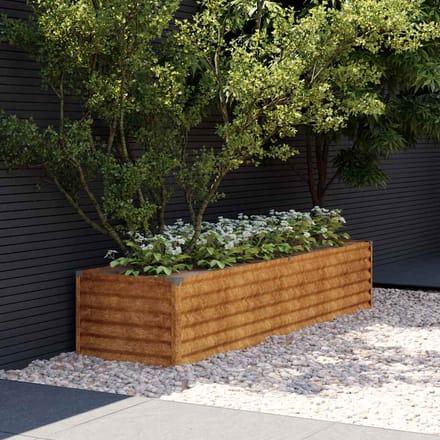 vidaXL - Verhoogde - tuinbak - 194x50x36 - cm - cortenstaal