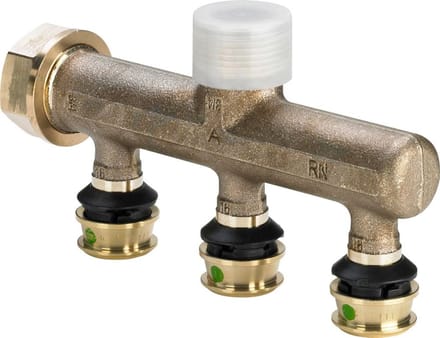 Viega Raxofix-verdeler, d 16mm, G 3/4, n 3 siliciumbrons Model 5326.07, 645601