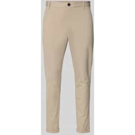 Slim fit stoffen broek met omgeslagen broekspijpen