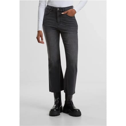 Urban Classics - Cropped Flared Denim Flared jeans - Taille, 29 inch - Zwart