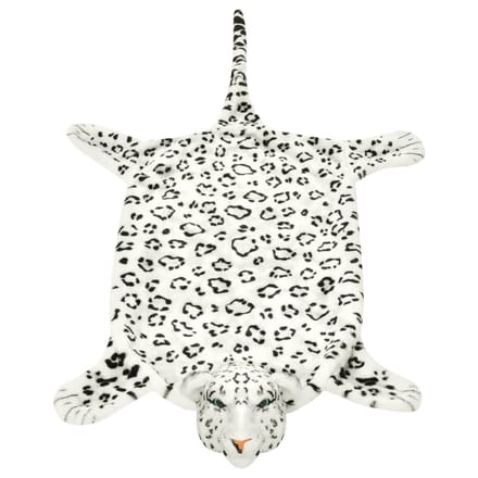 vidaXL - Luipaardvloerkleed - pluche - 139 - cm - wit