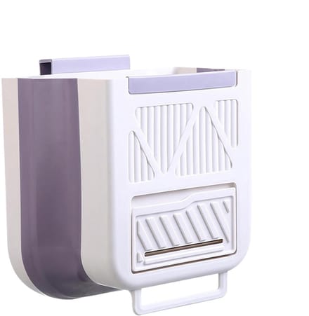 Keukenprullenbak - Afvalbak Ophangbaar - Ruimte Besparen - Opvouwbaar Ontwerp - 11L Capaciteit - Beige