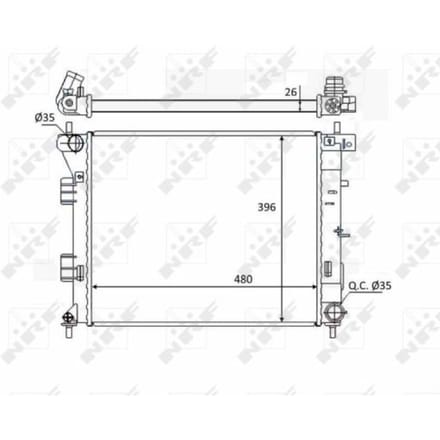 Radiator, motorkoeling NRF 58522
