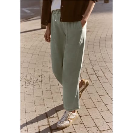 Mid Waist straight legs broek in Loose Fit