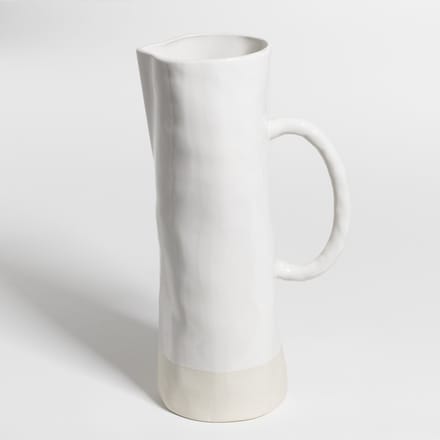 The Table atelier - waterkan - Ø 10 - 1,6L - keramiek - handgemaakt - wit