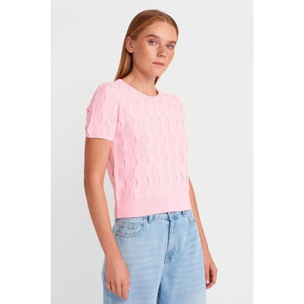 Gestreepte Ribcrop Blouse