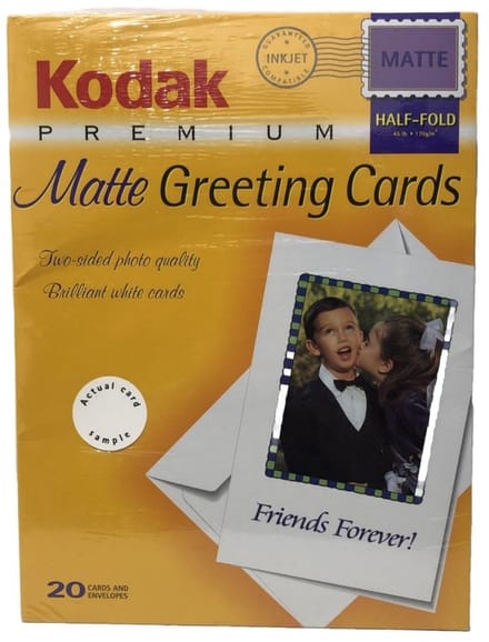 Kodak - Premium Matte Greeting Cards for Inkjet - printbare wenskaarten met omslag - 20 stuk