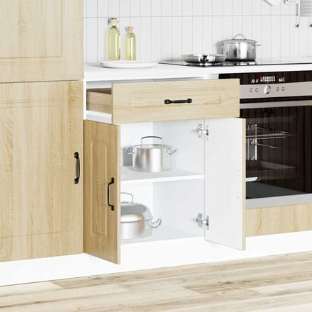 vidaXL - Onderkast - Kalmar - bewerkt - hout - sonoma - eikenkleurig