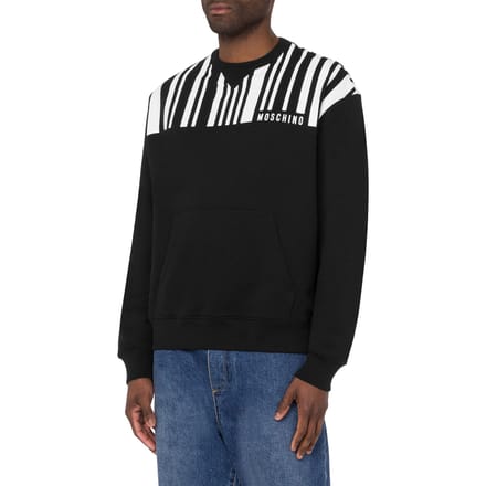 Moschino Barcode Cotton Sweatshirt Black Taglia: S | Maglioni a maglia Outlet | Uomo | Nero