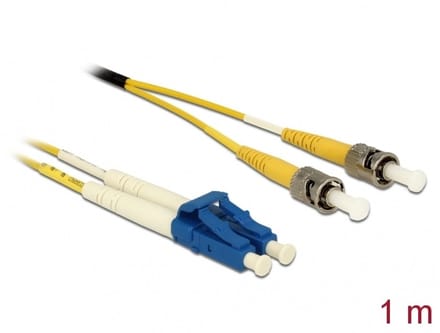 Delock Cable Optical Fibre LC > ST Singlemode OS2 1 m