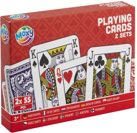 Speelkaarten Moxy doos à 2 sets met 55 kaarten