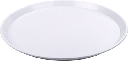 Dienblad - wit - kunststof - D34x2 cm - rond - serveerblad - vaatwasserbestendig
